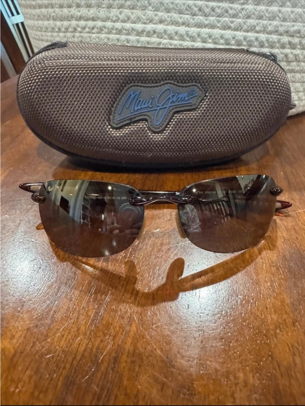 Maui Jim Rimless Sunglasses with Brown Gradient Lenses